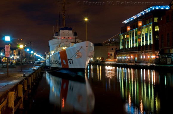 The last ship which fought in the attack on Pearl Harbor, the USCGC Taney Coast Guard Endurance Cutter at the Baltimore Inner Harbor.