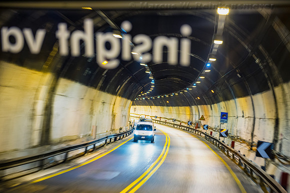 Insight Tour Bus in Tunnel, Italy