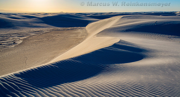 White Sands Dunes Ablaze pano