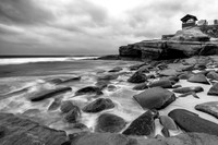 Dreary Dawn at Shell Beach LaJolla California 1 BW