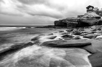 Dreary Dawn at Shell Beach LaJolla California 2 BW