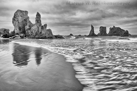 Dawn, Bandon Beach, OR 4 2x3 BW