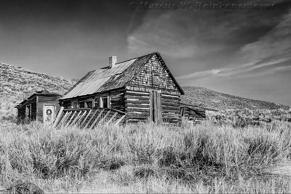 Deserted Cabin, Route 20, Idaho BW