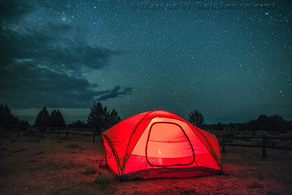 White Pocket Lighted Tent