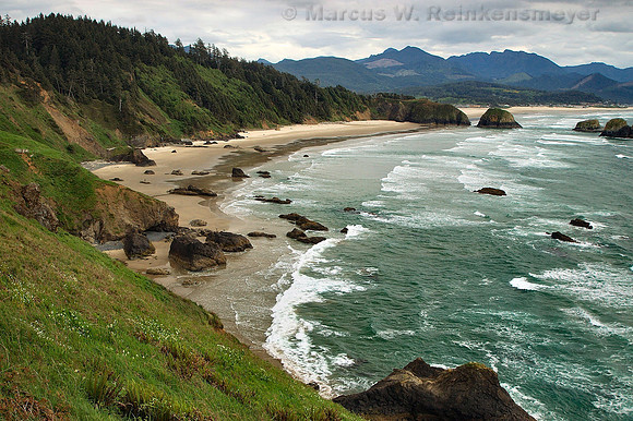 Crescent Beach viewed from Ecola State Park, Oregon.