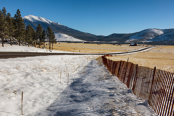 Snow Fence Shadows  Kendrick Park  AZ
