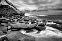 Cove Shoreline LaJolla CA 1 BW
