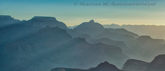 Layered  Vista, Yavapai Point,  South Rim, Grand Canyon National Park, Arizona pano