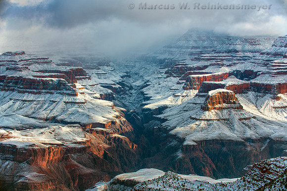 Snow Shrouded Crevice, Grand Canyon National Park, Arizona 1