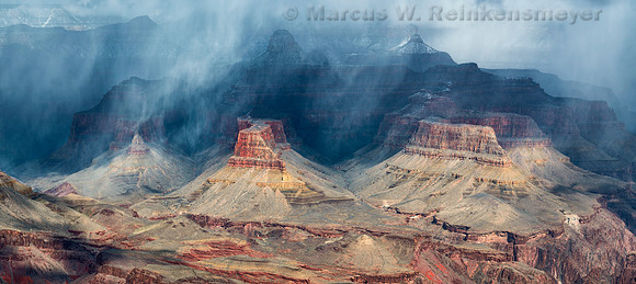 Impending Winter Storm, Yaki Point, Grand Canyon National Park, Arizona 6 pano