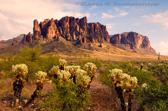 After a major rain storm, the Superstition Mountains at Lost Dutchman State Park, Arizona. Published in Backpacker magazine, June. 2011.