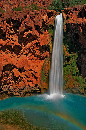 Mooney Falls, Havasupai Falls, Grand Canyon.  Arizona