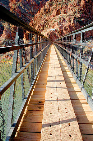 Bridge from Kaibab Trail to Phantom Ranch, Grand Canyon National Park, Arizona