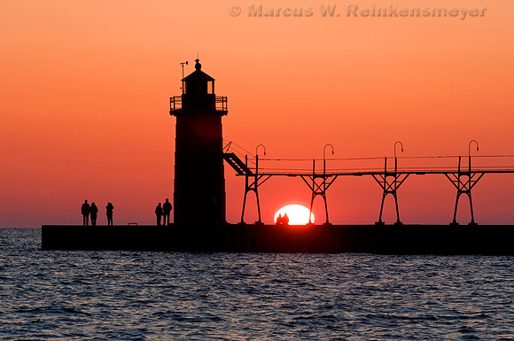 South Pier Lighthouse, Lake Michigan, South Haven, Michigan