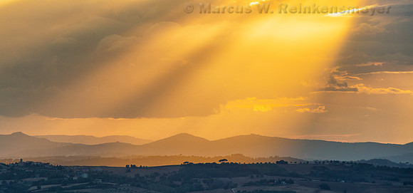 Countryside Sunsel, Viewed from Assisi, Italy