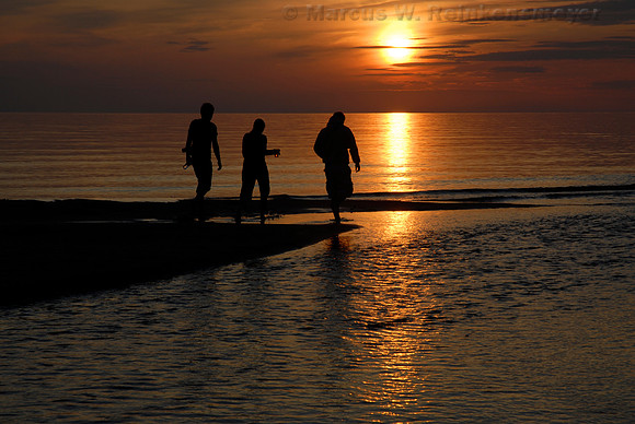 Beach Combers on Lake Michigan Shore, Silver Lake State Park, Michigan