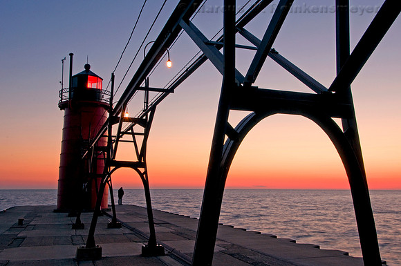 South Pier Lighthouse, Lake Michigan, South Haven, Michigan