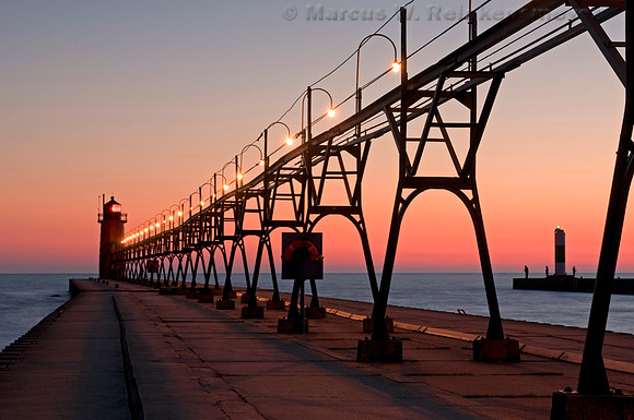 South Pier Lighthouse, Lake Michigan, South Haven, Michigan