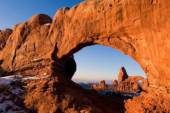 Turret Arch Viewed from North Window 1, Arches National Park, Utah