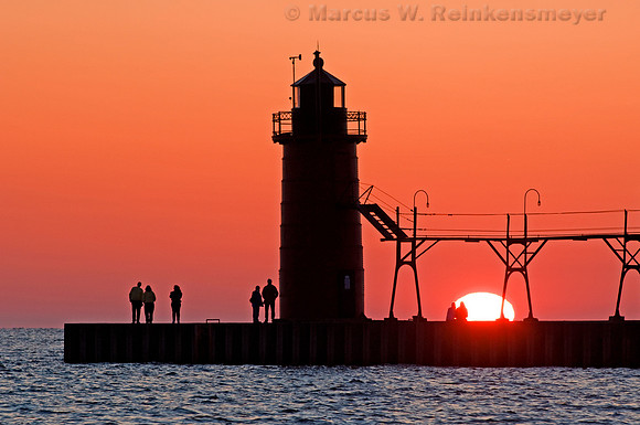 South Pier Lighthouse, Lake Michigan, South Haven, Michigan